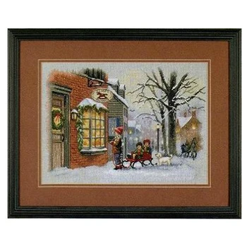 Amishop, высококачественный набор для вышивания крестиком, Рождественское желание, Снежный день, Размеры 08804 Dim 8804