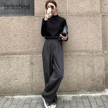 Loribindwood - Новые женские брюки на весенне-осенний период 2022 года, свободные и тонкие брюки, уличная одежда, женские панталоны