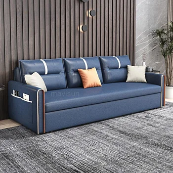 Многофункциональный диван-кровать для хранения 1,5 м 1,8 м, тканевый раскладной диван с новой технологией, экономящий место для мебели в небольших квартирах