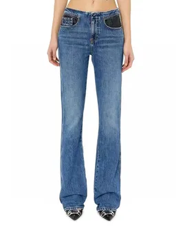 2023 весна и лето, новые женские расклешенные джинсы, модные синие джинсы высокого качества heavy craft, одежда y2k, женские брюки, traf