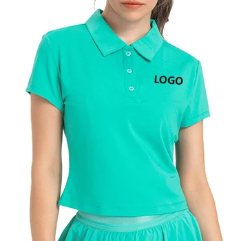 2023 Женская Новая Спортивная рубашка Поло с короткими рукавами, Быстросохнущая, впитывающая пот, Дышащая Рубашка для йоги и фитнеса