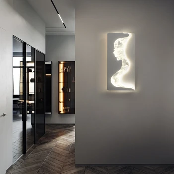 Современный высококачественный фоновый светильник для гостиной, Ресторанный кабинет, Креативный художественный настенный светильник, минималистичное светодиодное бра в скандинавском стиле