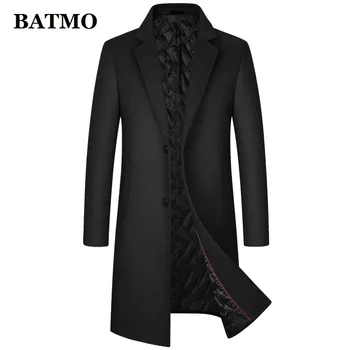 BATMO 2022, Новое Поступление, Зимний Высококачественный Шерстяной тренч Для Мужчин, Мужское Толстое Длинное Пальто, размер M-XXXL 5868