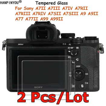 Комплект из 2 предметов для Sony Alpha ILCE-7 7R 7S 9 77 99 A7 A7R A7S III IV A9 A77 A99 II Защитная пленка Из Закаленного Стекла Для экрана