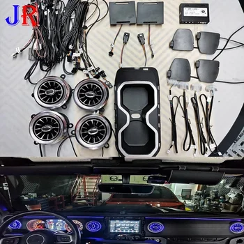 Классные для Jeep Wrangler JL 2018-2020 Выход Турбины светодиодный рассеянный свет Передний кондиционер Вентиляционное отверстие Центральная консоль рассеянный светильник