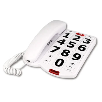 Проводной стационарный телефон с повторным набором большого количества номеров для пожилых людей с громкой связью