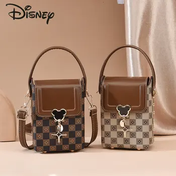 Новая женская сумка через плечо Disney Mickey's, Модная высококачественная сумка для мобильного телефона для девочек, Популярная повседневная мультяшная сумка через плечо