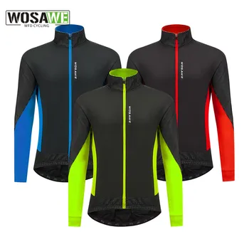 Зимняя мужская велосипедная куртка WOSAWE, водонепроницаемая Ветрозащитная термо-флисовая велосипедная майка MTB, куртка для шоссейного велоспорта, Сноубординга, пальто
