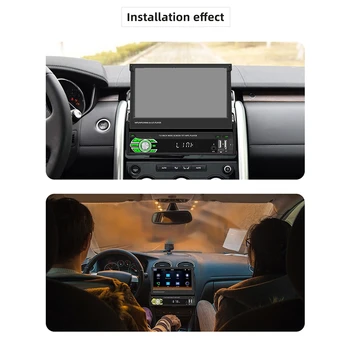 1 Din 7-дюймовый автомобильный Выдвижной экран Беспроводной Carplay Android Auto Автомобильный Портативный радио FM-приемник Хост