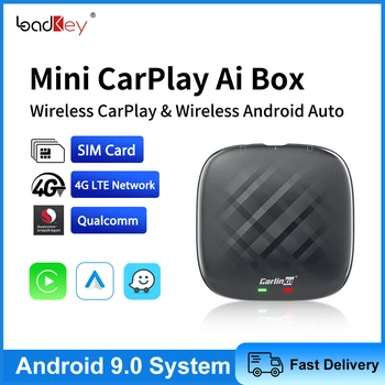 Carlinkit CarPlay Ai Box Беспроводной CarPlay Беспроводной Android Auto Для Audi Bmw Mazda Toyota С Netflix YouTube 4G LTE Qualcomm