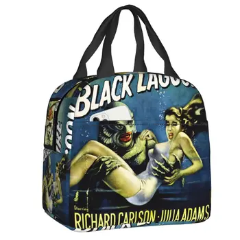 Существо из Черной лагуны, изолированная сумка для ланча, монстр на Хэллоуин, Водонепроницаемый кулер, термальный ланч-бокс, Женская детская сумка для еды