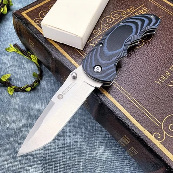 Удобный в переноске карманный нож Boker с тактическим лезвием из нержавеющей стали для охоты, кемпинга, самообороны, папка с ручкой Mikata