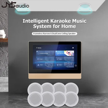 Аудиосистема для умного домашнего кинотеатра TUYA Bluetooth WiFi, Настенный усилитель Android Amp, 5-дюймовый комплект стереофонических потолочных динамиков для жилых