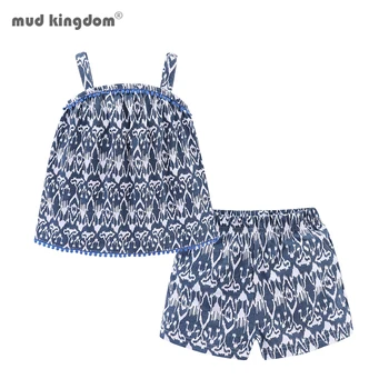 Mudkingdom/ одежда для маленьких девочек, топы без рукавов с кисточками и короткие штаны, комплекты одежды для малышей, костюм, детская одежда, лето