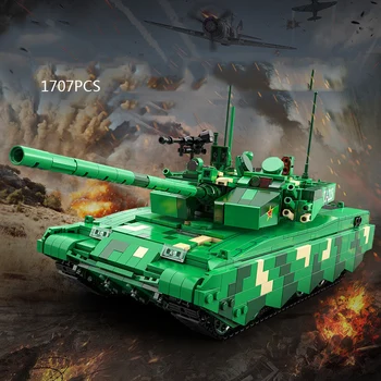 Современный Военный Мировой войны Китай Тип 99A Основной Боевой Танк Модель Строительный Блок Ww2 Кирпич Собрать Коллекцию Игрушек Для Подарков
