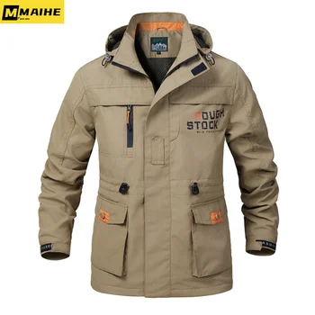 Мужская куртка-бомбер, новая водонепроницаемая парка с капюшоном на осень и зиму, уличная мужская военная тактическая ветрозащитная куртка, пальто