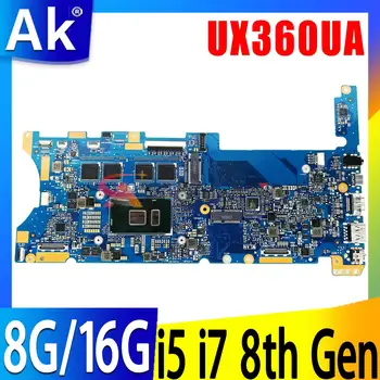 UX360UA Материнская плата Для ASUS ZenBook Flip UX360UAK UX360U UX360 TP360UA Материнская плата ноутбука I3 I5 I7 6th/7th Gen 8 ГБ/16 ГБ оперативной памяти