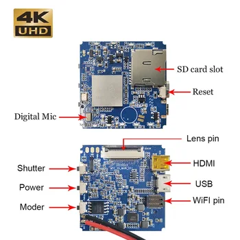 Мини-камера X7 X9 4K DVR USB-модуль NT96675 для замены компактной печатной платы (без объектива)