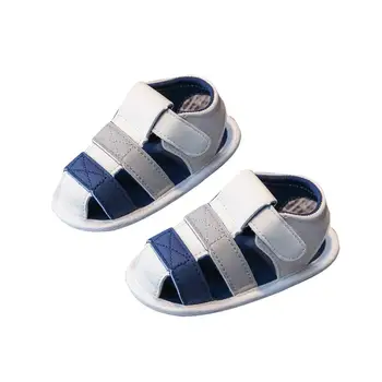 Обувь для малышей, дышащие противоскользящие летние сандалии из искусственной кожи от 0 до 1 года для ребенка