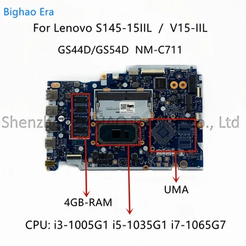 GS44D GS54D NM-C711 Для Lenovo Ideapad S145-15IIL V15-IIL Материнская плата ноутбука с процессором i3 i5 i7 4 ГБ оперативной памяти Fru: 5B20S43830 5B20S43828
