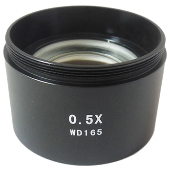 Вспомогательный объектив для стереомикроскопа GTBL Wd165 0.5X Линза Барлоу с монтажной резьбой 1-7/8 дюймов (M48Mm)
