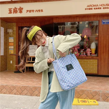 Тонкий плечевой ремень сетка холщовая сумка оригинальная корейская художественная литература свежие студентки зеленая сумка для покупок оптом
