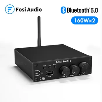 Fosi Audio BL20C Bluetooth Стерео Аудиоприемник Усилитель 2,1 Мини Hi-Fi Класса D Усилитель U-Дисковый Проигрыватель Для Пассивного Динамика 160 Вт x2