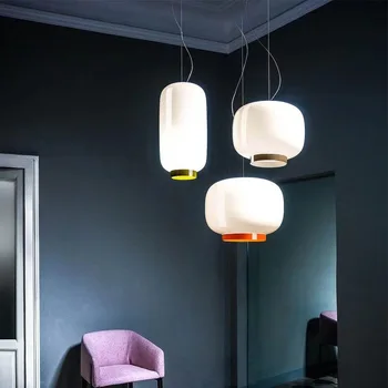 Итальянские подвесные светильники Foscariri Chouchin, Оранжево-зеленые стеклянные подвесные светильники для гостиной, подвесной светильник для спальни