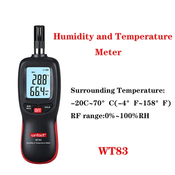 5 шт. Высокоточный Ручной цифровой измеритель влажности и температуры WT83 Контроллер Измеритель влажности на открытом воздухе ЖК-дисплей Датчик Тестер