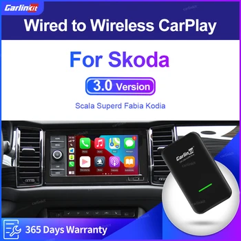 Беспроводной Ключ Carlinkit 3.0 CarPlay для Skoda Scala Superb KodiaQ Troc Octavia Fabia MK3 Car Play Smart Link Pug и игровой комплект