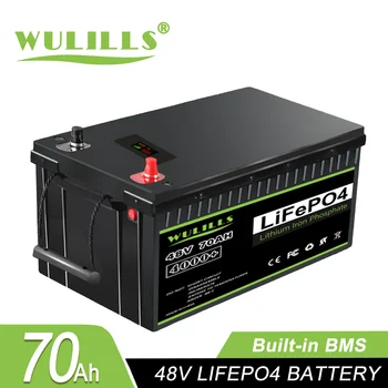 48v 70AH Lifepo4 Аккумуляторная батарея литий-железо-фосфатные батареи Bulit-in BMS для лодки, гольф-кара, устройства безопасности для кемпинга