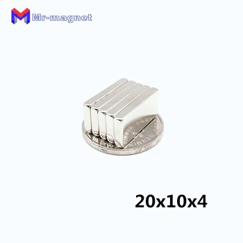 50шт 20x10x4 мм Неодимовый магнит NdFeB 20 мм x 10 мм x 4 мм, 20x10x4 редкоземельный неодимовый магнит 20*10*4 мм