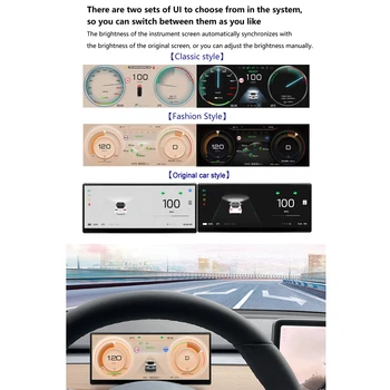 Автомобильная ЖК-панель для Tesla Model 3 Model Y для AMD Ryzen и Intel Atom Wireless CarPlay Wireless Android Auto с обновлением OTA