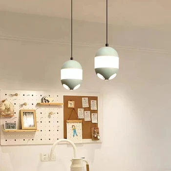 Прикроватная люстра скандинавской роскоши геометрической формы, промышленные декоративные светильники, художественная спальня, круглый подвесной светильник