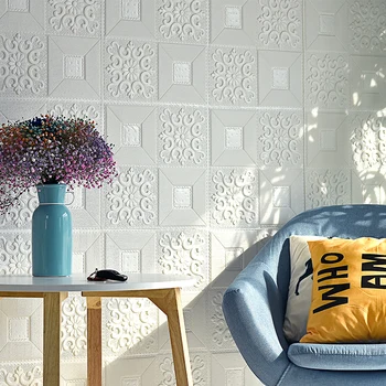 3D утолщенные самоклеящиеся наклейки на стену, красочные водонепроницаемые украшения для гостиной, спальни, самоклеящиеся обои, декор для дома
