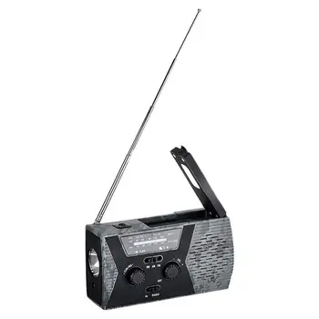 Погодное радио 4000 мАч Солнечная Рукоятка Аварийное радио 4 Способа питания AM/FM/WB Оповещение о погоде Портативное радио SOS Сигнализация на открытом воздухе
