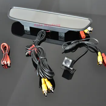 Автомобильный Видеорегистратор с ПЗС-матрицей для автоматической парковки, светодиодная ночная камера заднего вида с ПЗС-матрицей заднего вида с 4,3-дюймовым автомобильным зеркалом заднего вида
