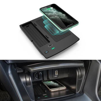 Автомобильное беспроводное зарядное устройство для Honda Civic CR-V Accord, совместимое со смартфоном, плата быстрой зарядки, автоаксессуары