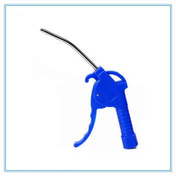 Пневматический инструмент для выдува воздуха, металлическая изогнутая трубка, сопло, синий пистолет для выдува пыли 100 мм