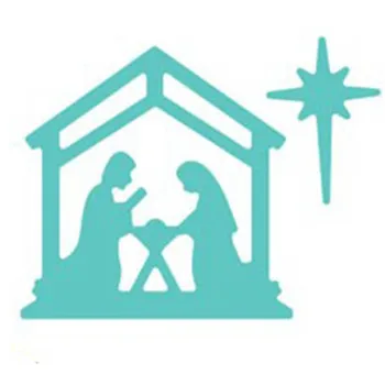 Трафарет для резки металла Мэри Джозеф и Младенец Иисус Для скрапбукинга 