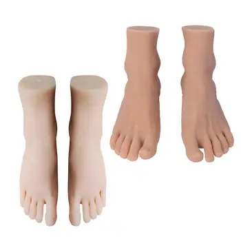 2 Пары Силиконовых Мужских/женских туфель в натуральную величину, Носки, Ножной браслет, Арт-Эскиз, Реквизит для Фотосъемки, Модель для педикюра, Модель для ног