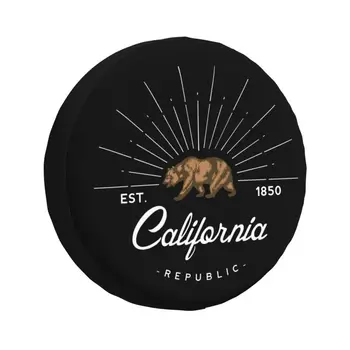 Медведь Флаг Республики Калифорния Запасное Колесо Чехол для Suzuki Mitsubish Внедорожник RV Прицеп Автомобильные Протекторы Аксессуары 14 