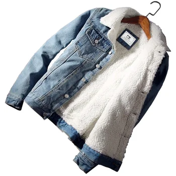 Wolesale, Большие размеры 6XL, Модная теплая флисовая джинсовая куртка, Зимний фасон, Мужская джинсовая куртка, пальто, Верхняя одежда, Мужской ковбой