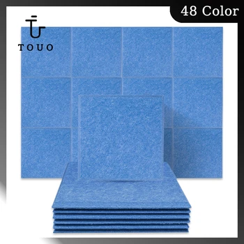 Акустические панели TOUO 3D 12 шт., звукоизоляционная Стеновая панель, Звукоизоляция Стен, Обработка Спальни, Аксессуары для дома