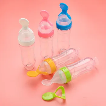Бутылочка для кормления новорожденных, Силиконовая ложка для кормления, бутылочка для молока, кормушка для тренировок, Пищевая добавка