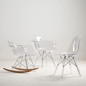 Прозрачный стул K-STAR, Обеденный стол и стул в скандинавском стиле, простой пластиковый стул для Креативного отдыха, Компьютерный Кофейный стул, Прямая ПОСТАВКА