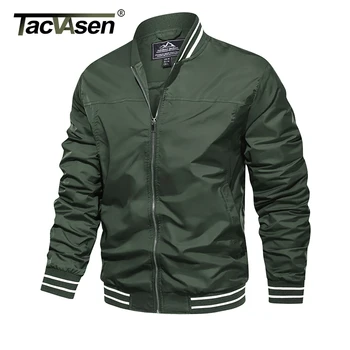TACVASEN, Новая повседневная куртка, мужские весенне-осенние пальто в стиле пилота, Армейские куртки-бомберы, Ветровая бейсбольная куртка, Верхняя одежда, пальто для мальчиков