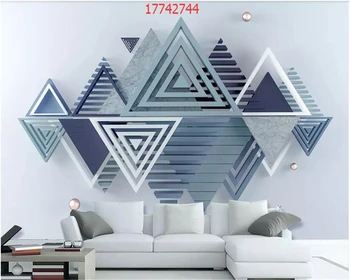 beibehang Индивидуальный размер, 3d современная минималистичная геометрическая квадратная мраморная мозаика, 3d стереофонический ТВ фон, обои bahang