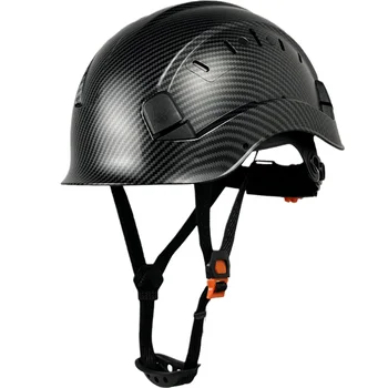 Защитный шлем с рисунком из углеродного волокна CE Для инженера, каска из АБС-пластика Для мужчин, Вентилируемая Защита головы для промышленных работ Для спасательной команды