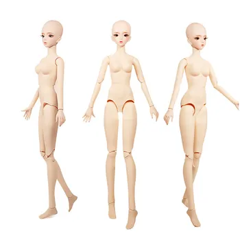 60-сантиметровая Обнаженная Женская 3-точечная кукла Baby Bjd с подвижным Суставом Тела, Кукла для практики макияжа, обнаженное тело